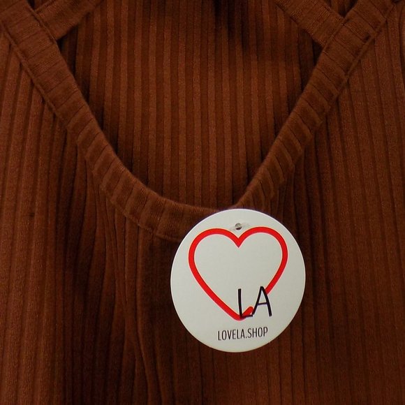 LoveLA Lexi Cross Strap Mini Dress Size L NWT - Picture 4 of 12